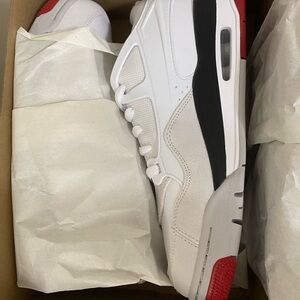 Jordan White and Red Sneakers